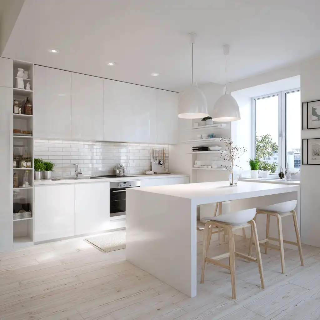 All-White Minimalist Layout