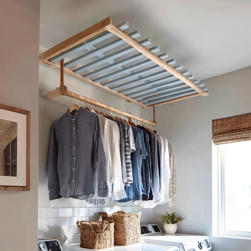 Ceiling-Mounted Drying Rack