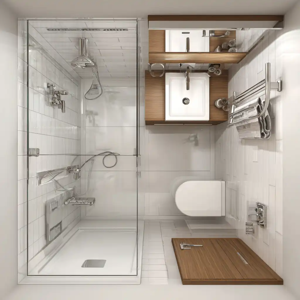  Compact Walk-In Shower tiny bthroom