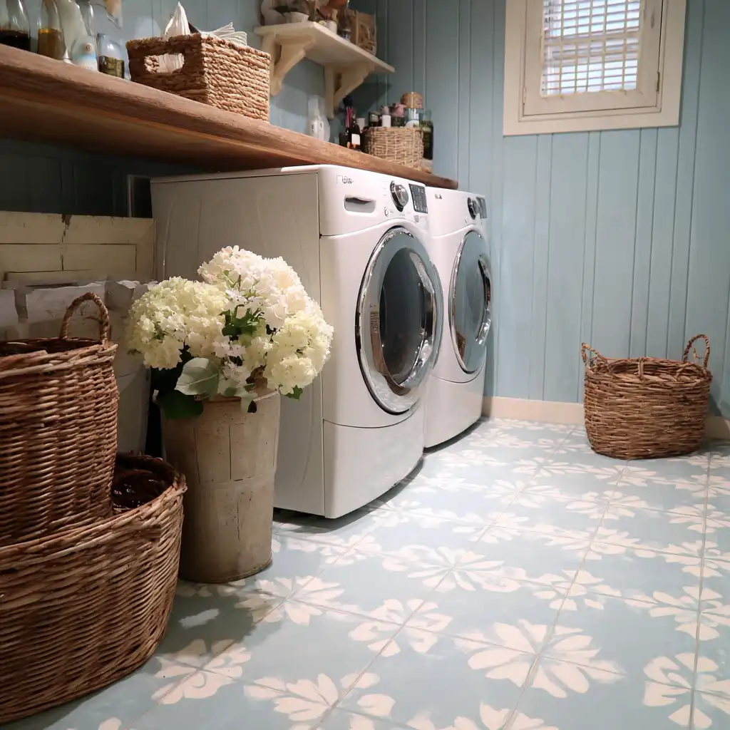  DIY Stenciled Floor