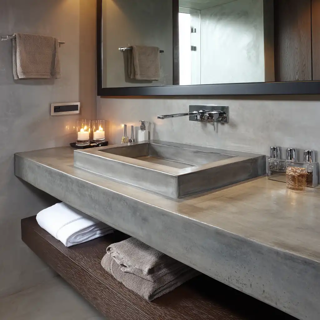 Grey Concrete Vanity Top