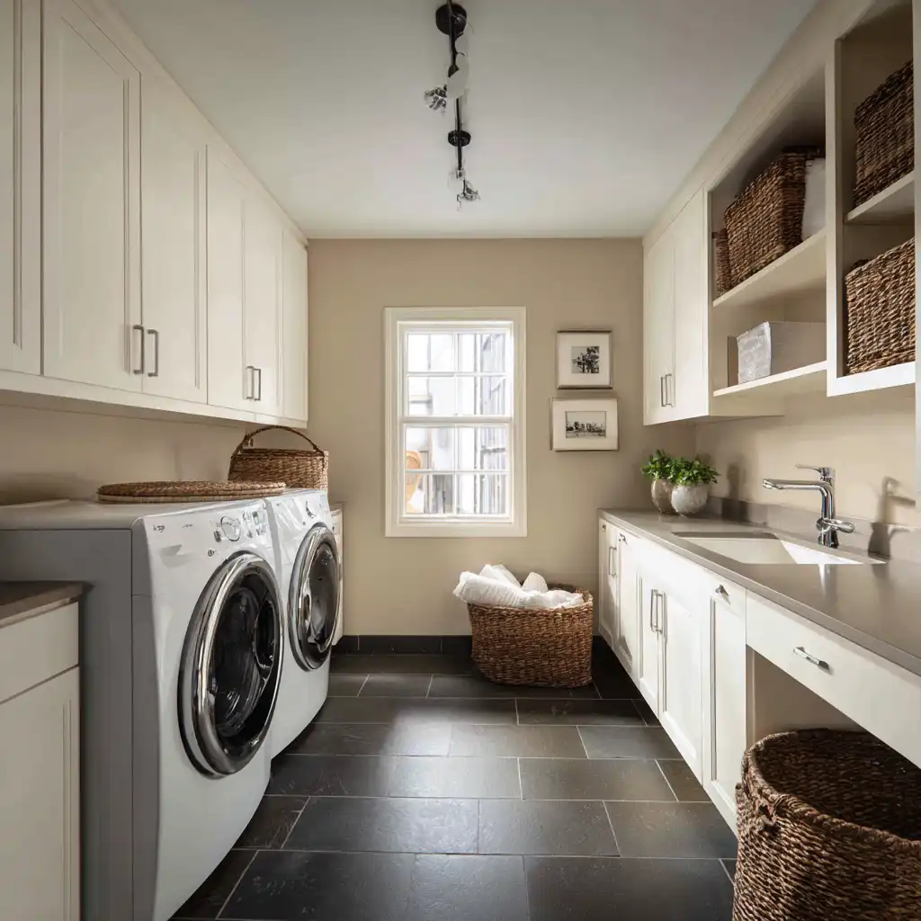 Narrow Laundry Room