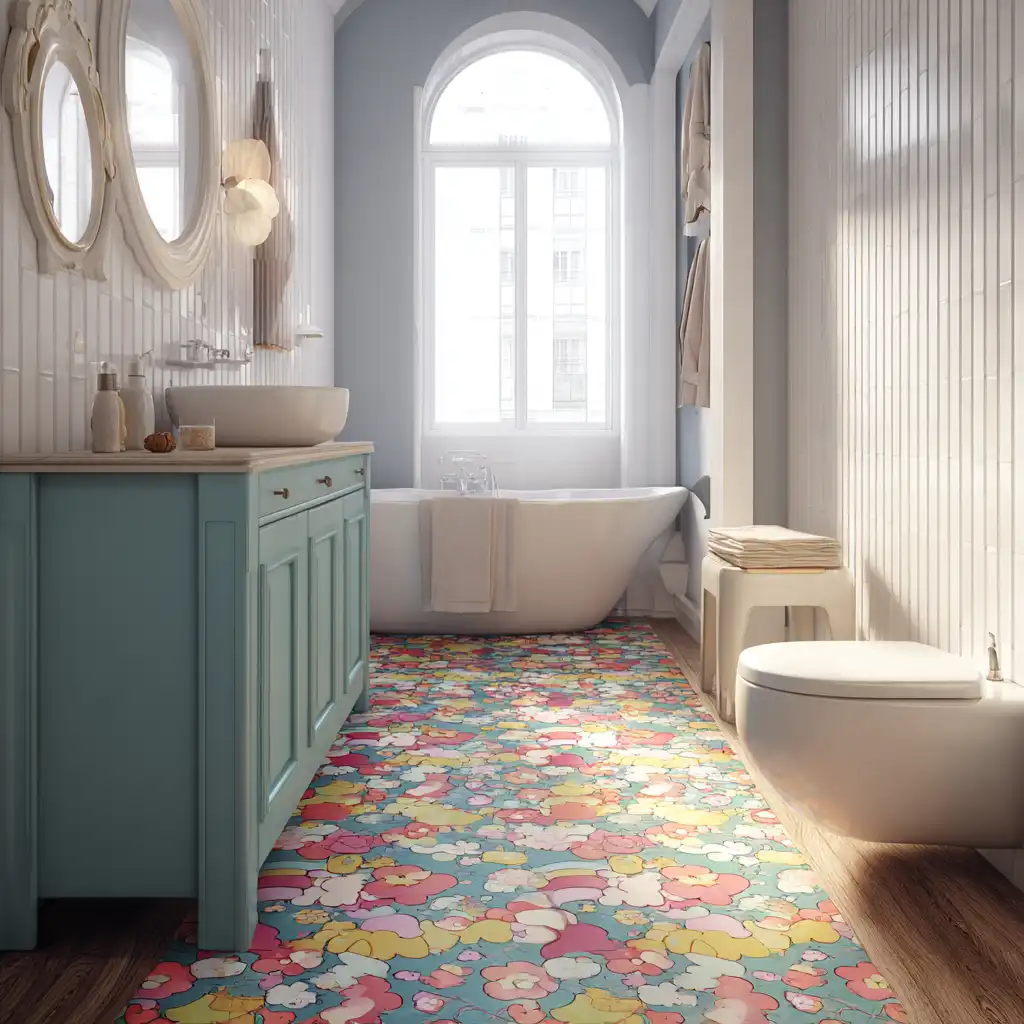 Non-Slip Flooring for kids bathroom
