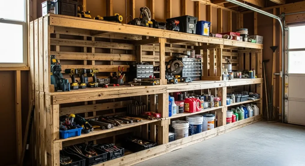 Reclaimed Pallet Shelving