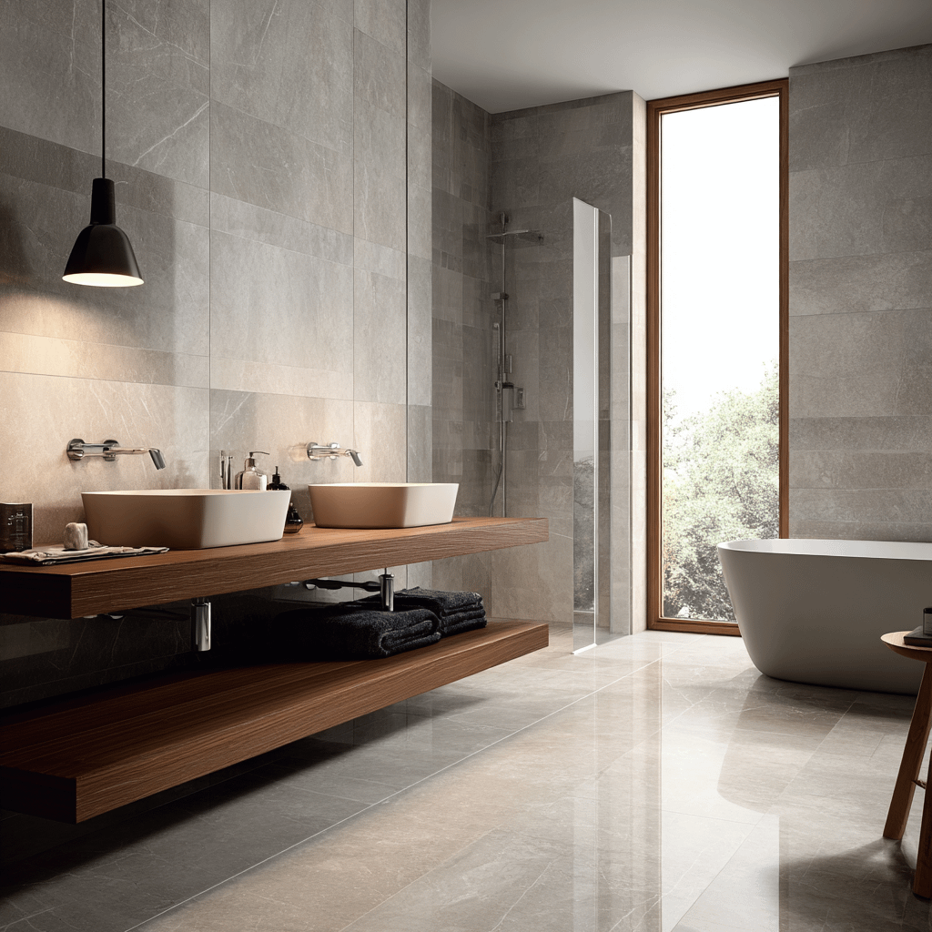 Sleek Large-Format Porcelain