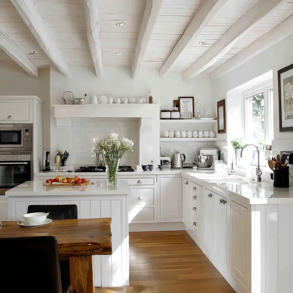  White Ceiling Beams