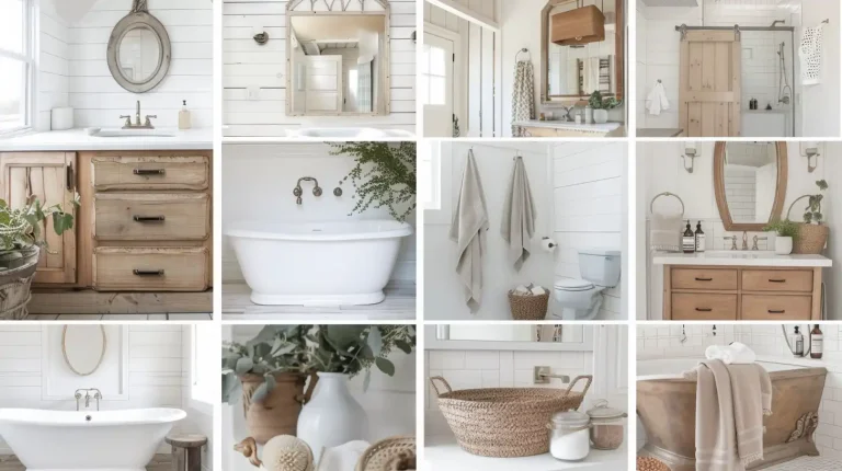 24 Farmhouse Bathroom Ideas