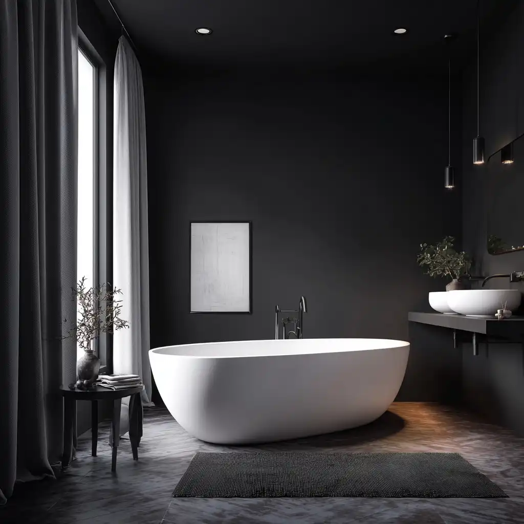 Add Contrast with Black Walls