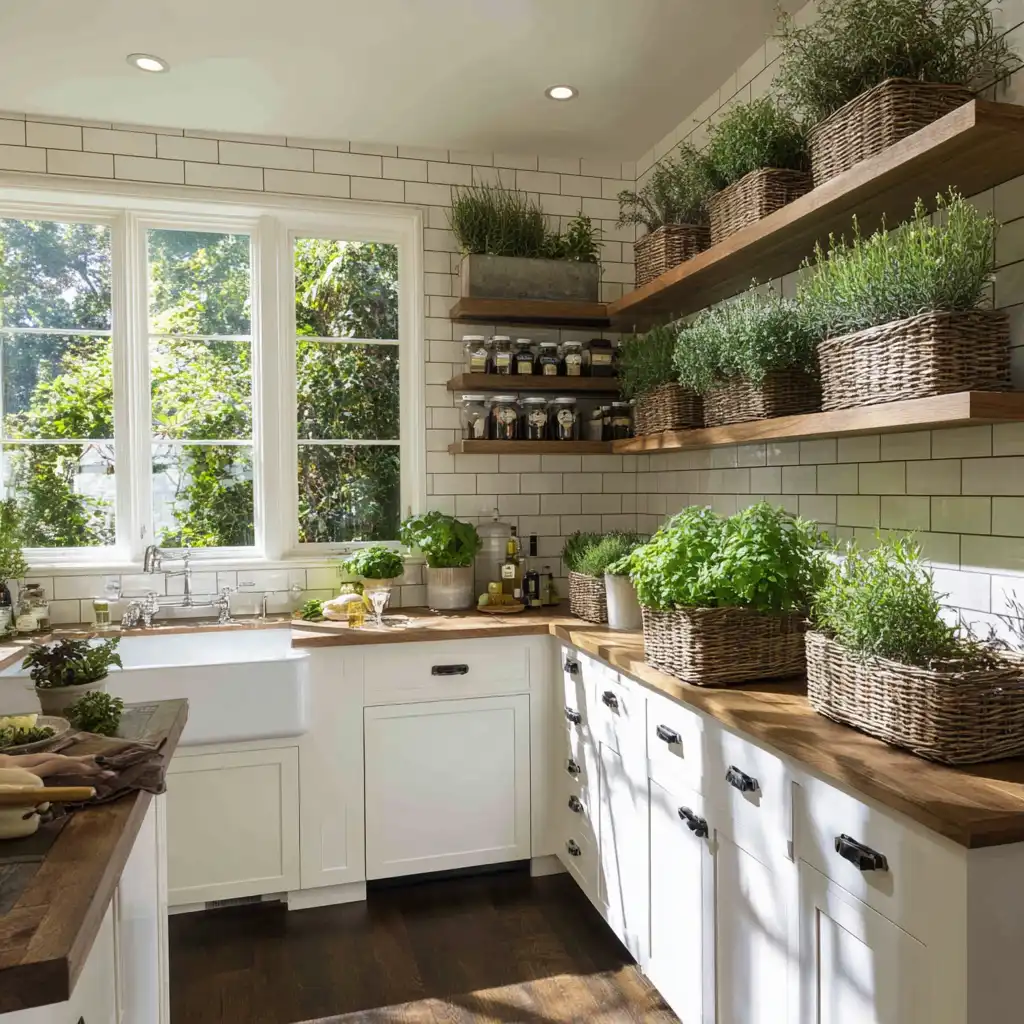 Add Greenery and Herb Gardens