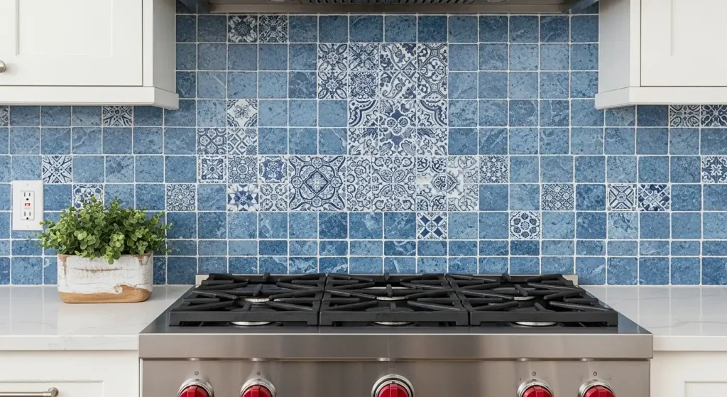 Blue Ceramic Tiles for Coastal Warmth