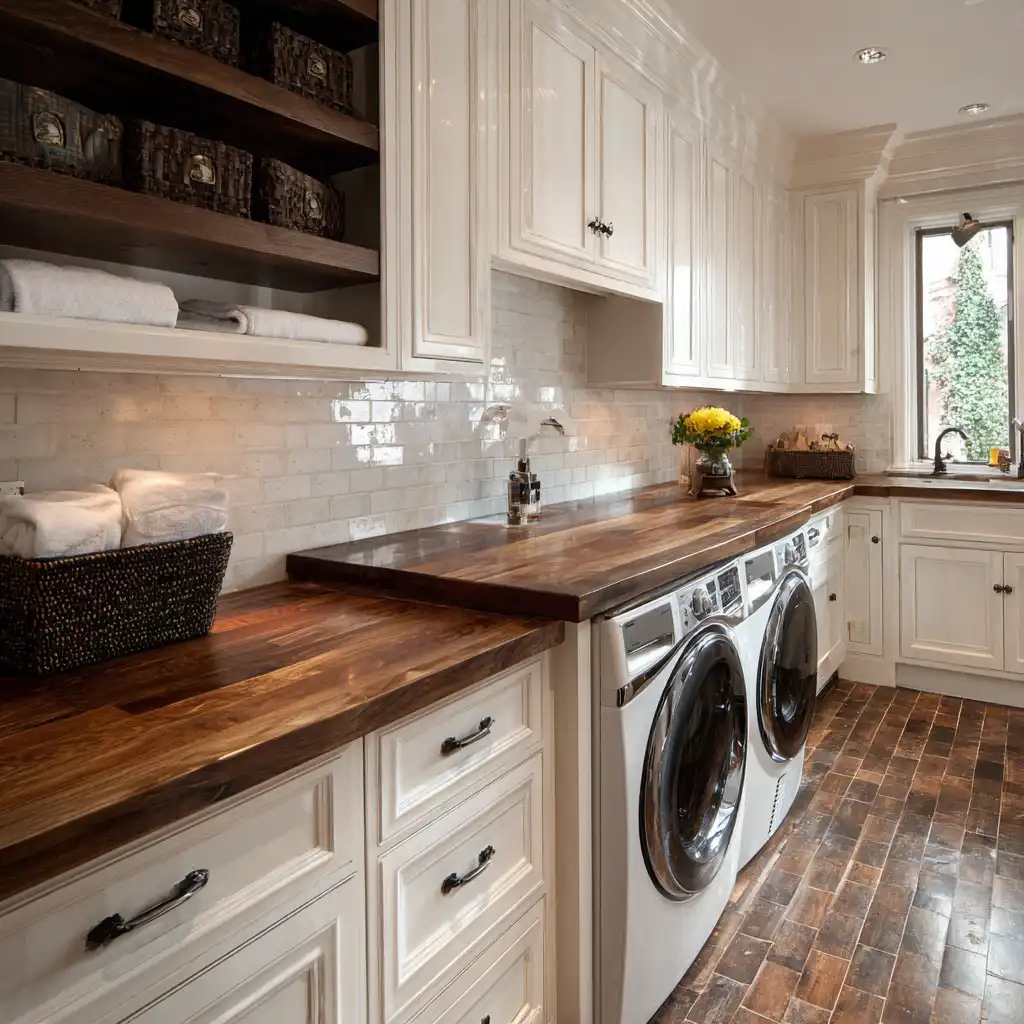 Butcher Block Countertops laundry room