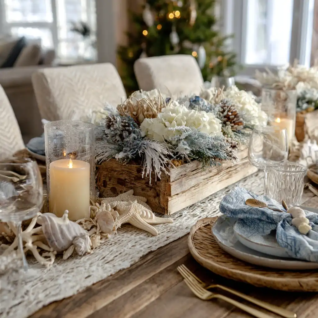 Coastal Christmas Centerpiece