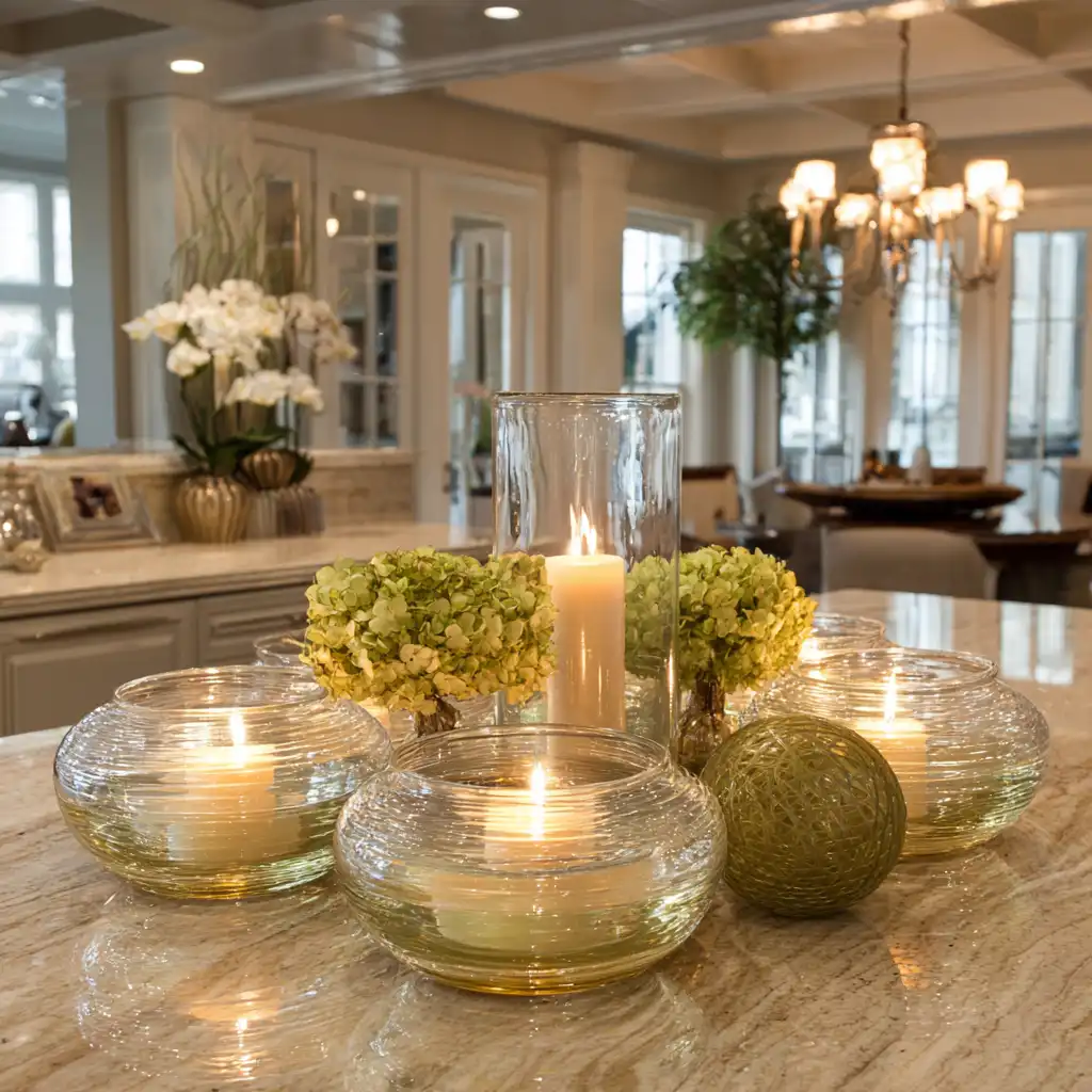 Decorative Bowls with Floating Candles