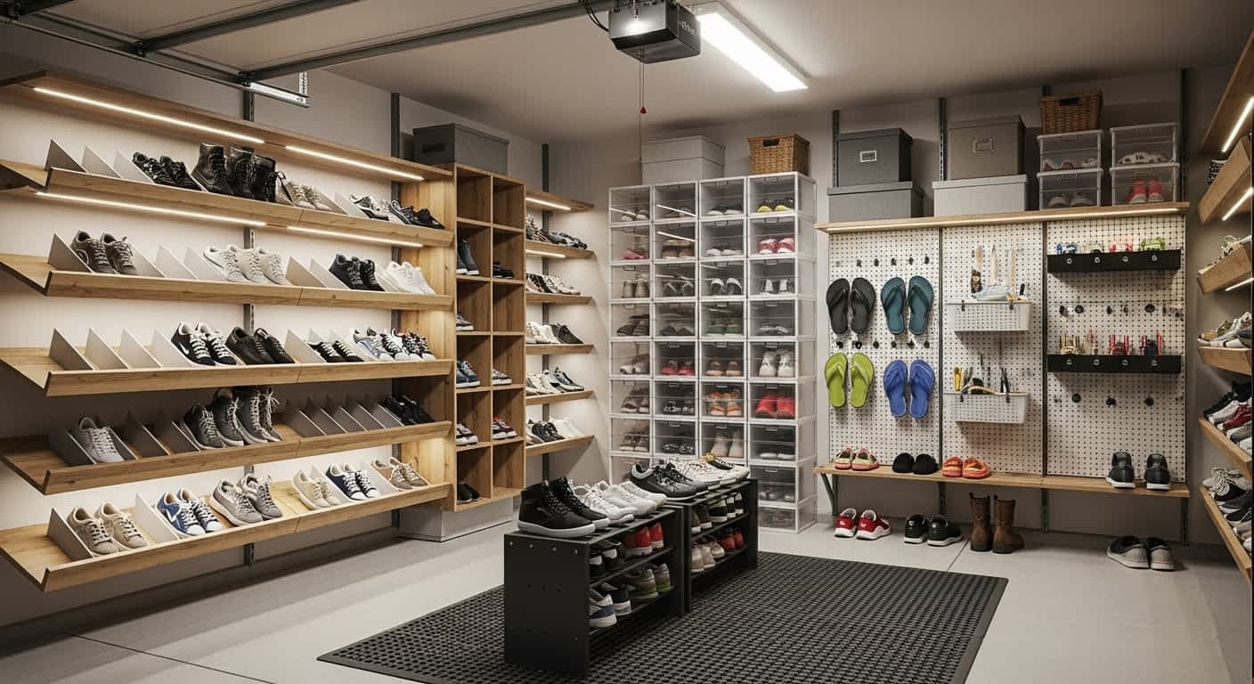 Garage Organization Ideas for Shoes