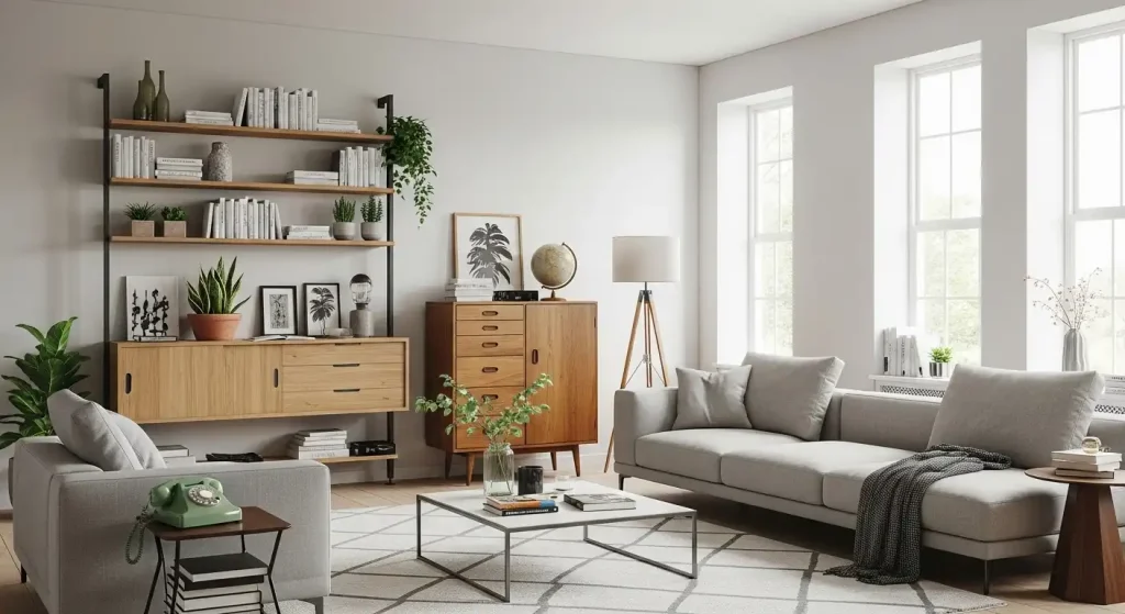 Include Open Shelving and Vintage Storage Units