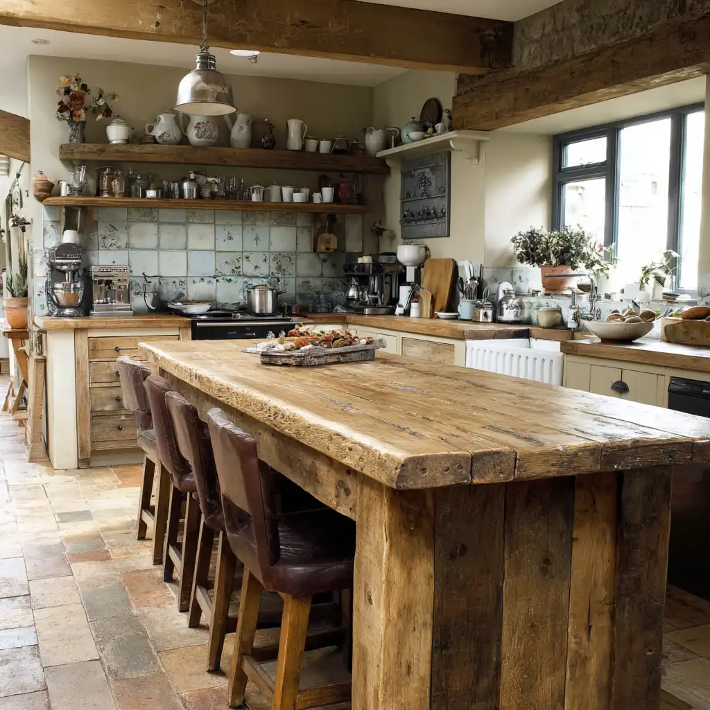Incorporate a Rustic Kitchen Island