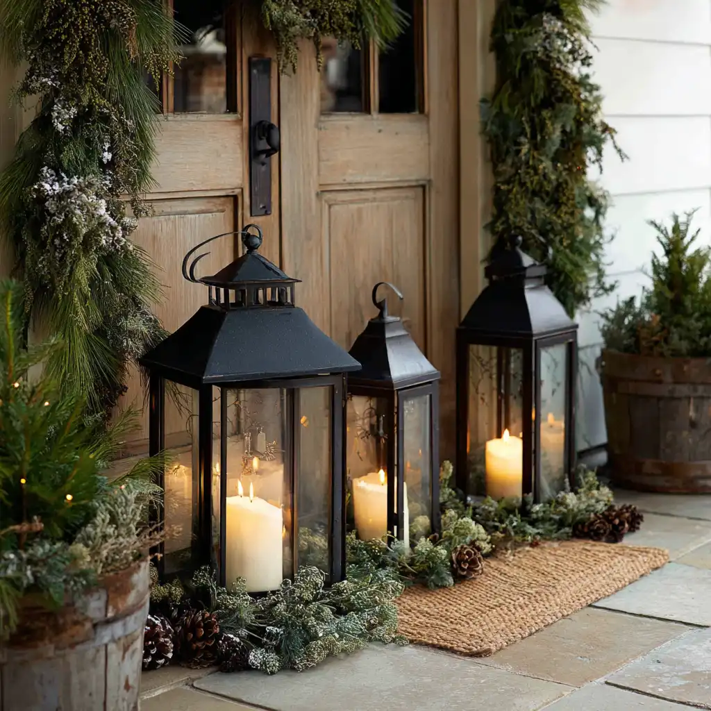 Lanterns with Flickering Candles