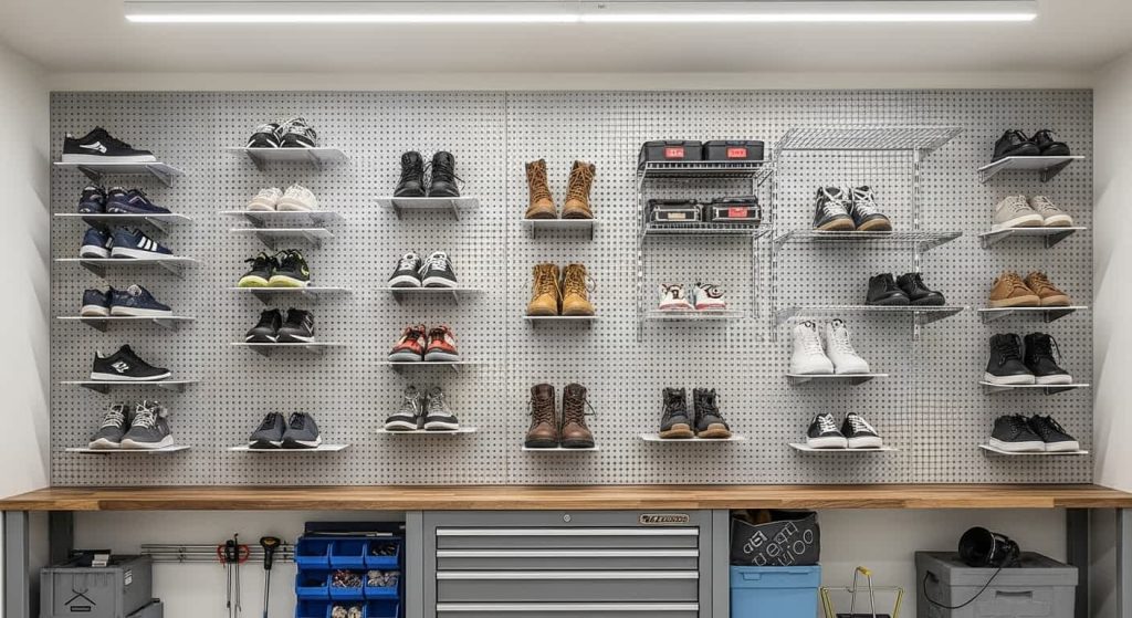 Pegboard Shoe Holders