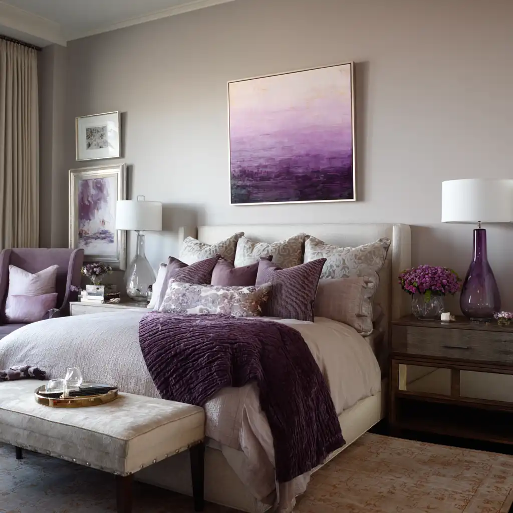 Purple Ombre with Neutral Gray