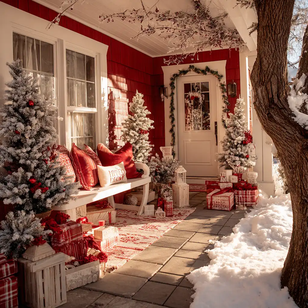 Red and White Christmas Theme