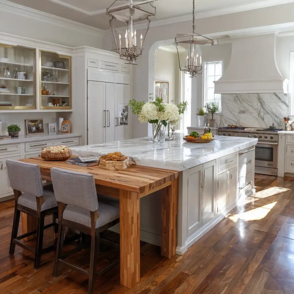 Try a Two-Tier Kitchen Island