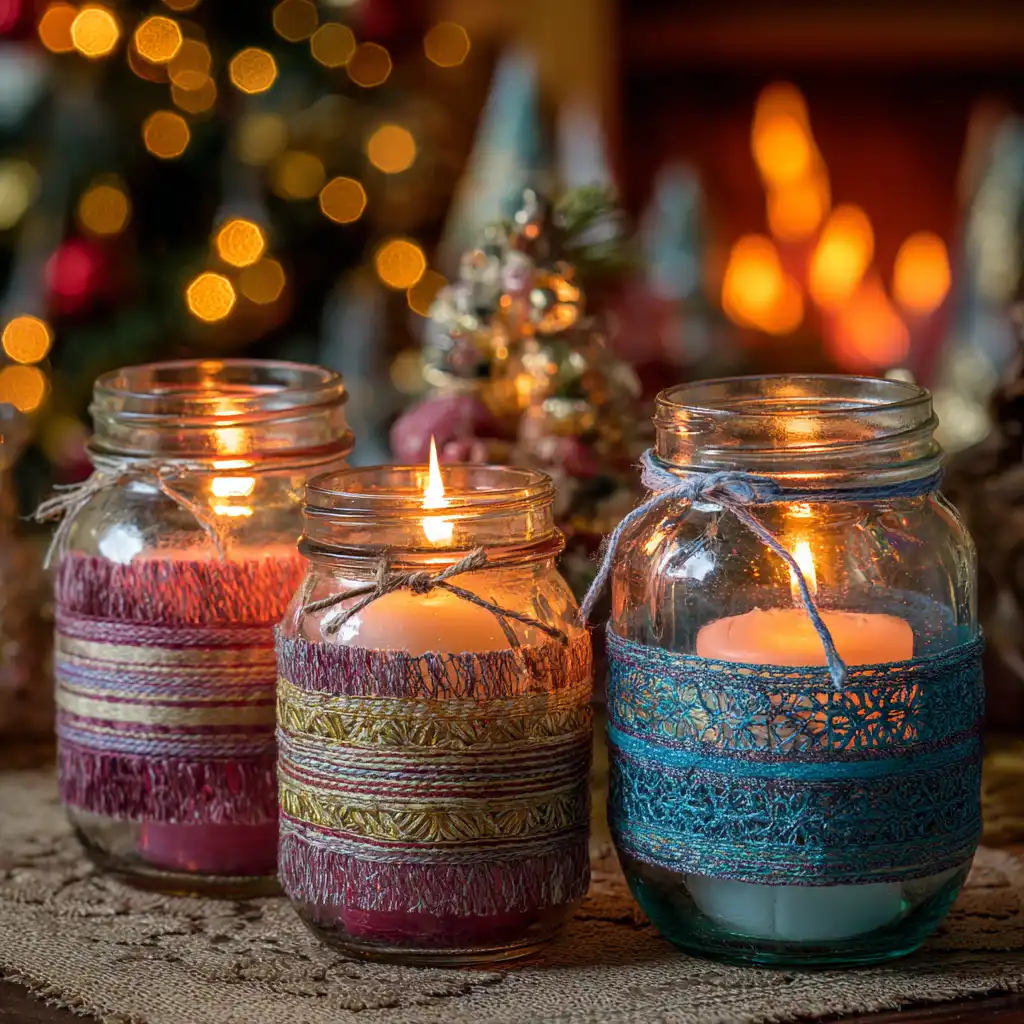 Upcycle Jars into Candle Holders