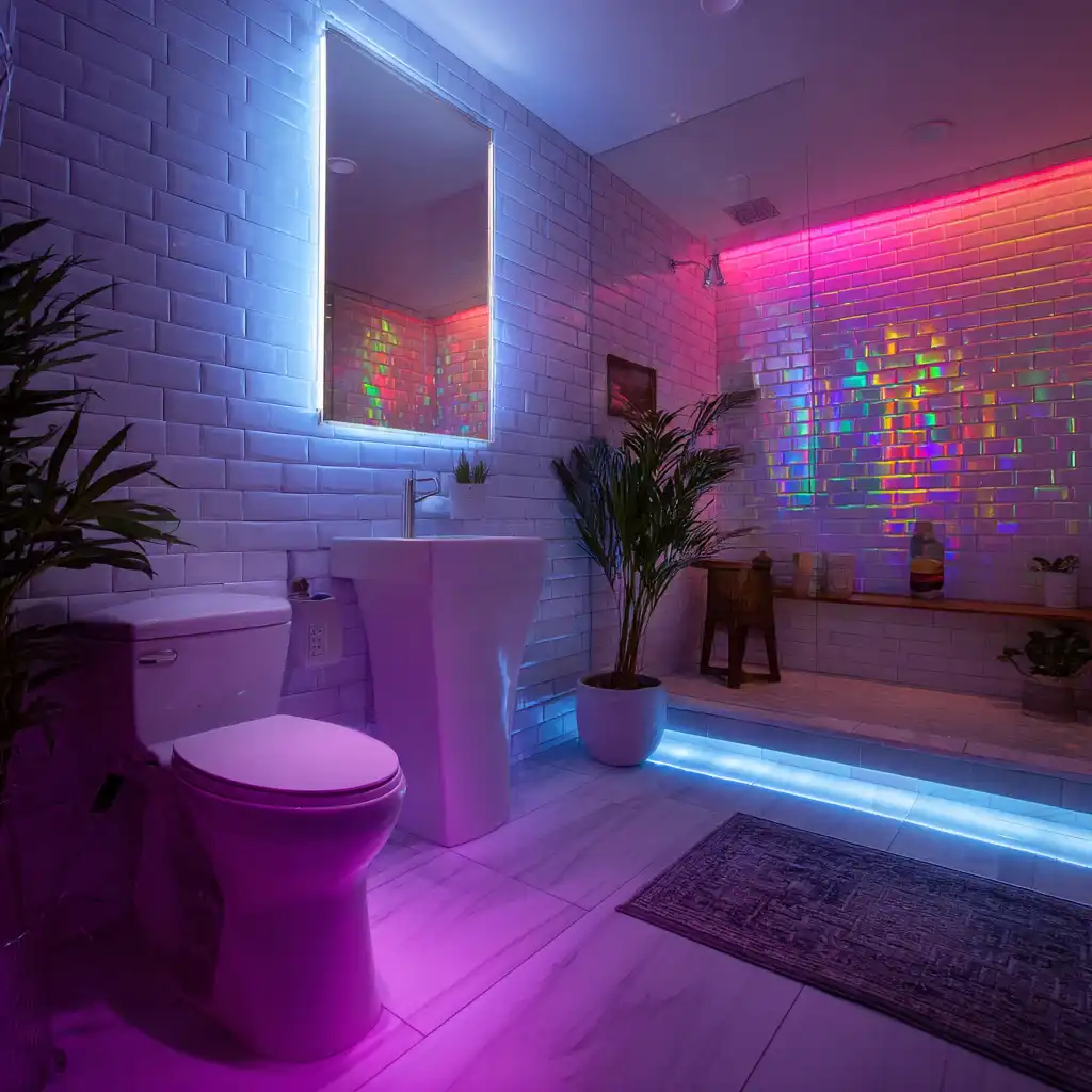 Add Color-Changing LED Lighting for a Fun and Personalized Bathroom Experience