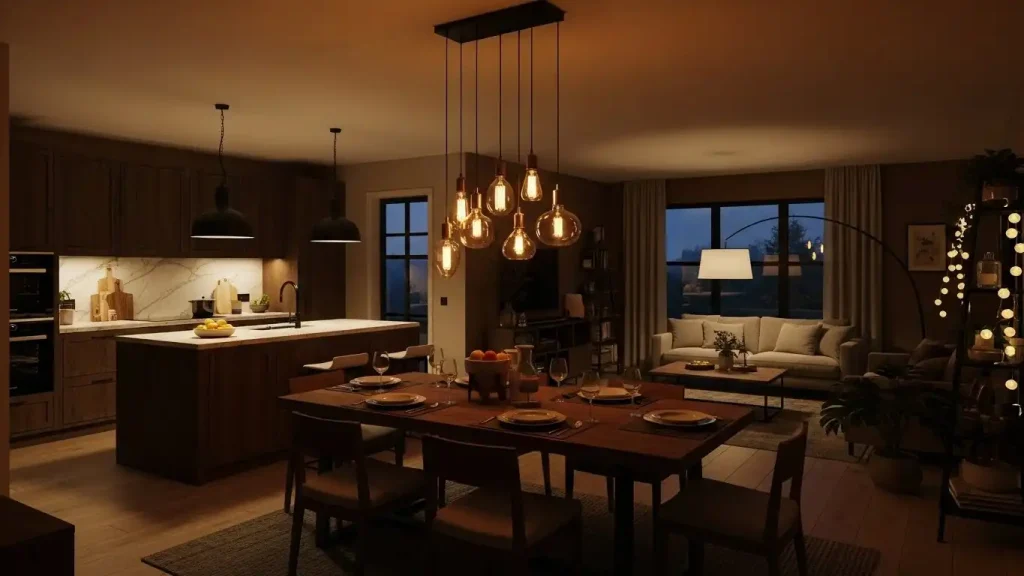  Add Warm Lighting for a Relaxed Atmosphere