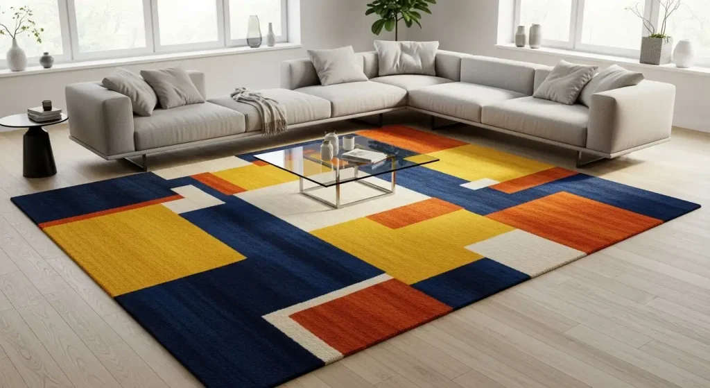 Add a Statement Rug to Ground the Space