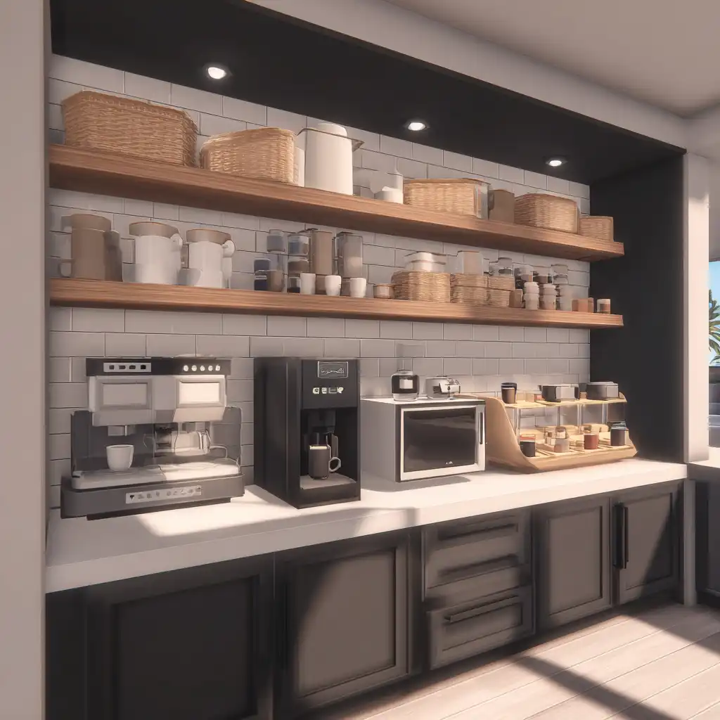 Built-In Coffee Bar or Beverage Station