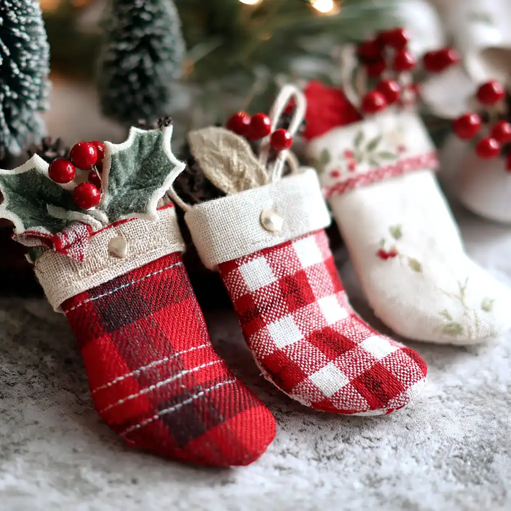 Create Mini Stockings for Garland or Table Decor