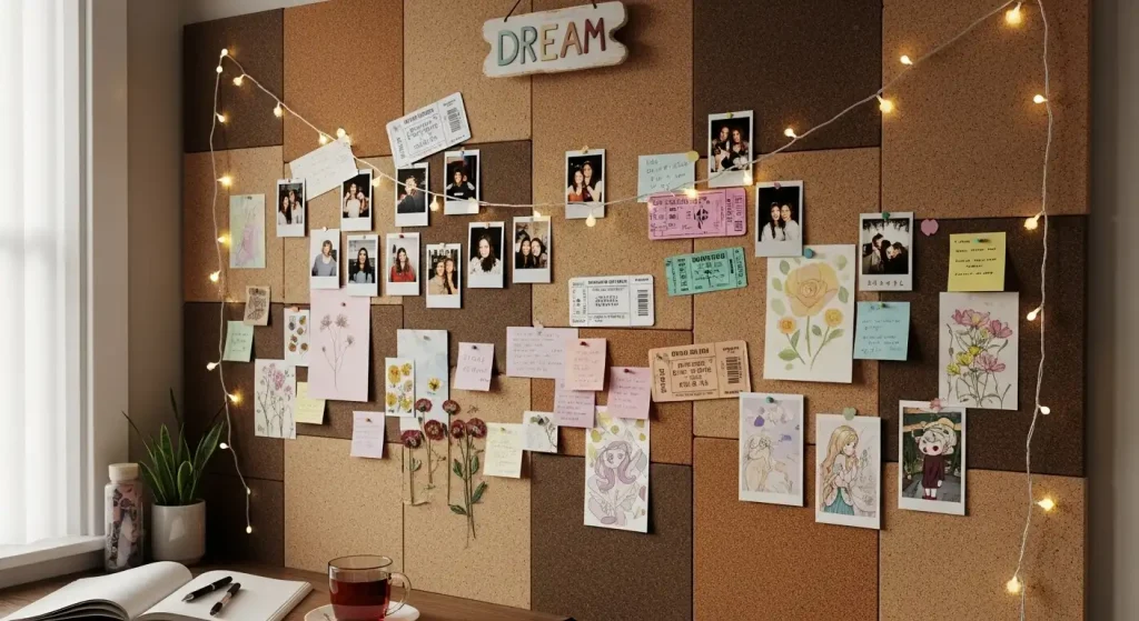 Cute Cork Board Wall