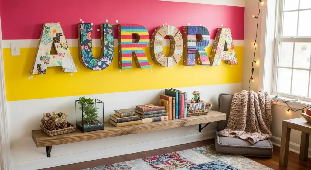 DIY Cardboard Wall Letters