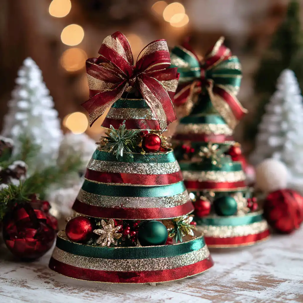 DIY Festive Ribbon Tree
