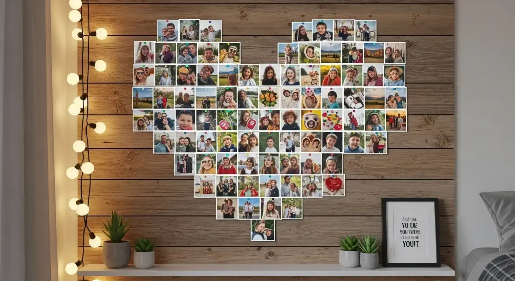 DIY Photo Collage Heart