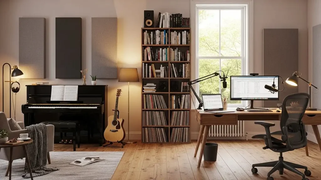 Dual-Purpose Music Room and Home Office