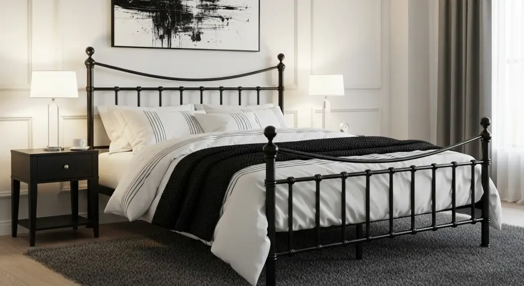 Incorporate Black Framed Artwork on Crisp White Walls