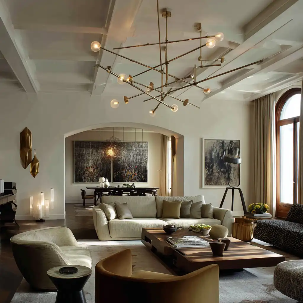 Incorporate Sculptural Lighting Fixtures to Merge Art and Function