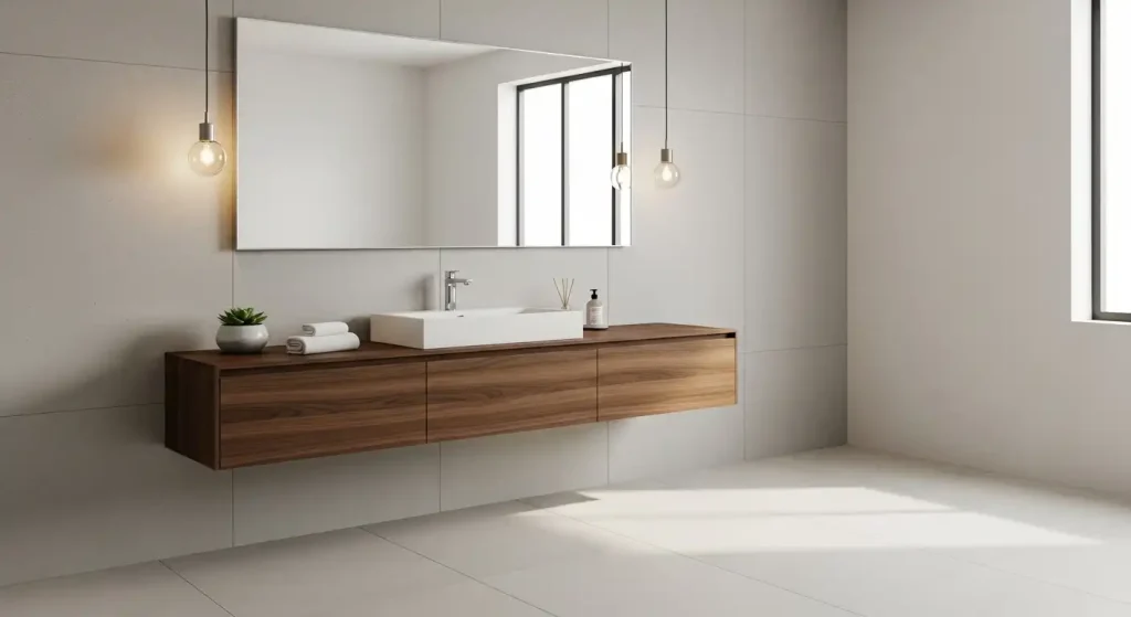 Install a Floating Vanity to Open Up the Floor Space