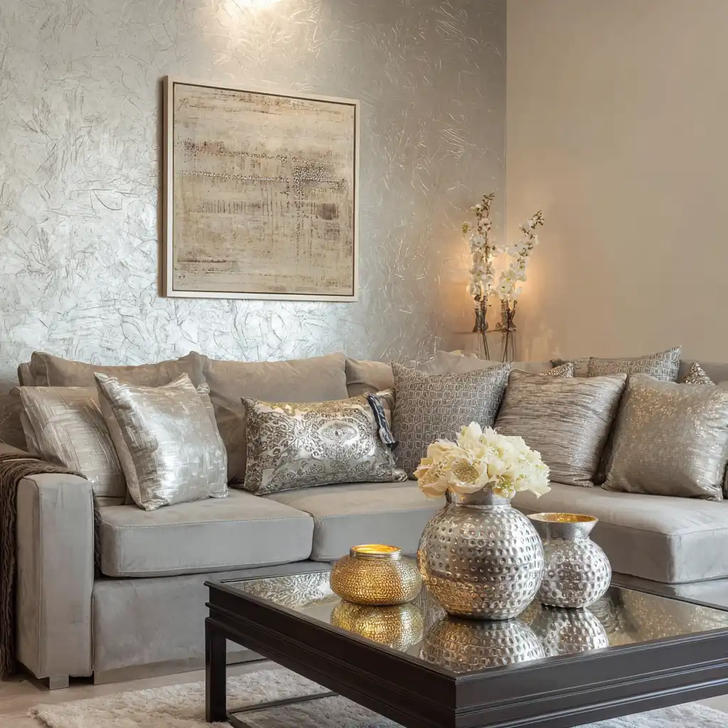Introduce Metallic Accents for a Subtle Glow