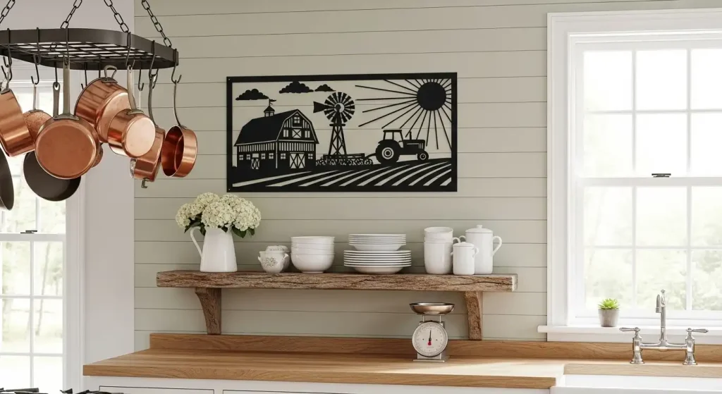 Metal Wall Art With Farmhouse Motifs