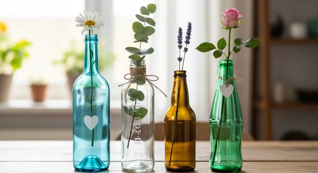 Recycled Glass Bottle Vases