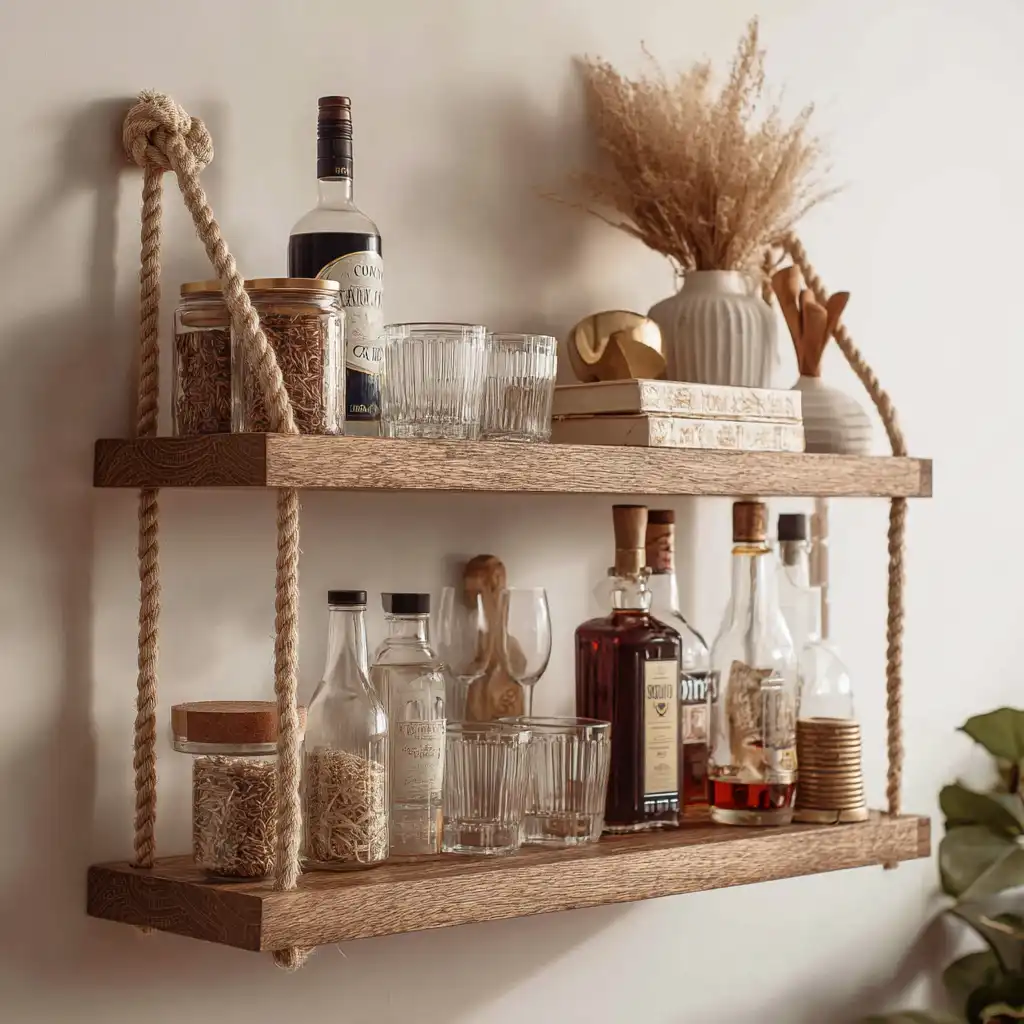 Rope Hanging Bar Shelf