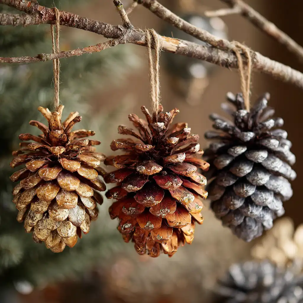 Rustic Pinecone Ornaments