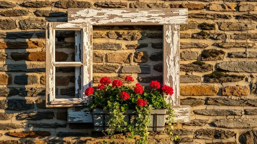  Rustic Window Frame Wall Accent