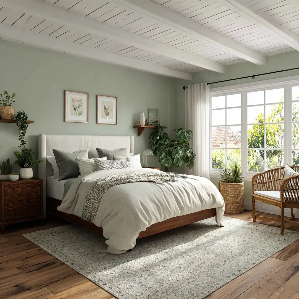 Sage Green and White for a Bright, Airy Space
