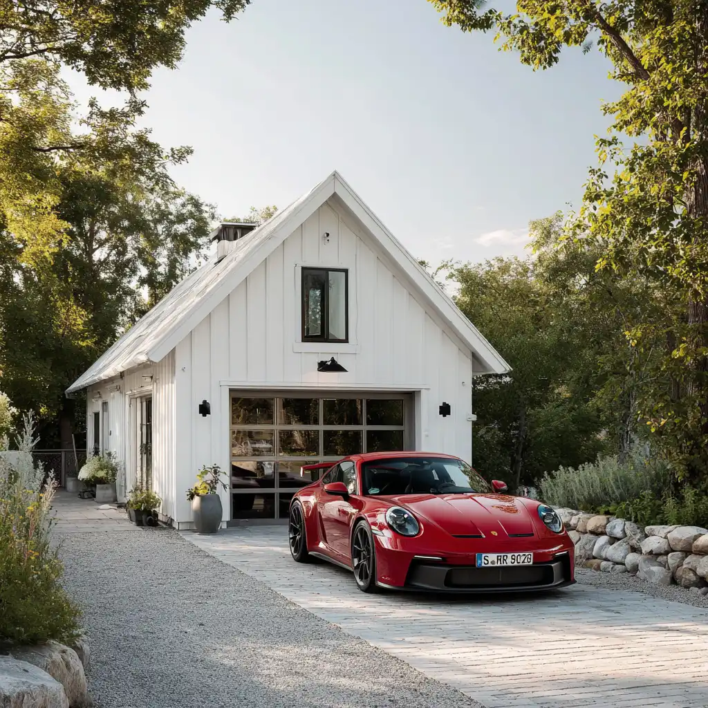 Scandinavian Garage With Functional Beauty