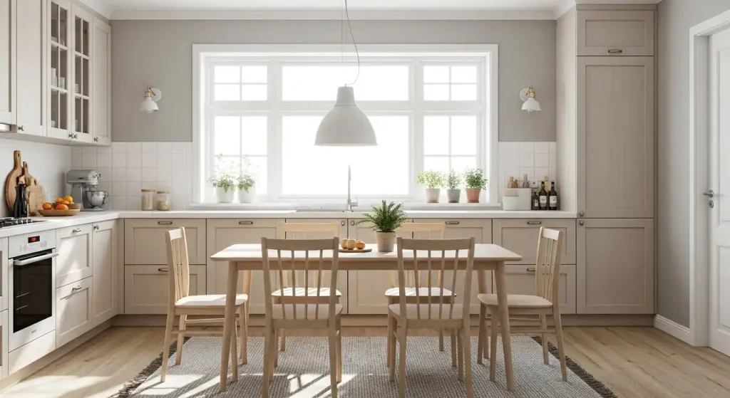  Scandinavian-Inspired Kitchen with Simple Lines and Natural Light