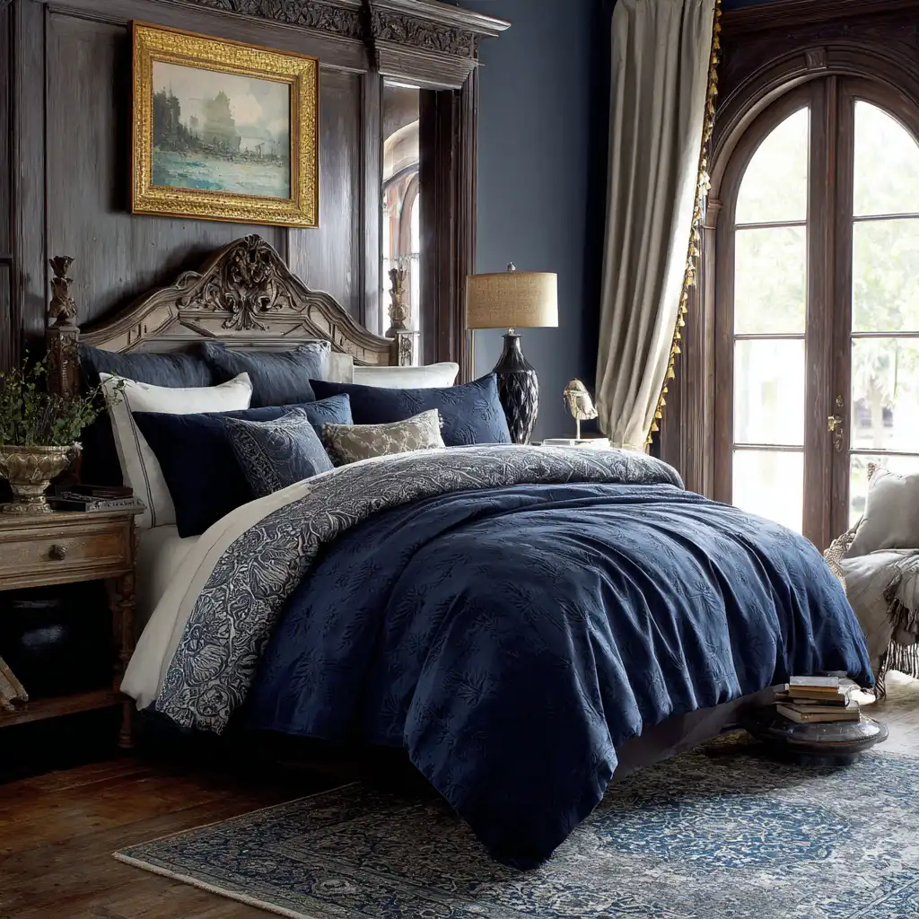 Use Navy Blue Bedding for Instant Style