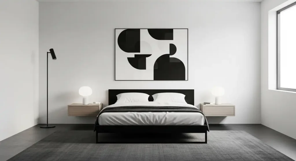  Use Patterned Wallpaper to Add a Subtle Monochrome Twist